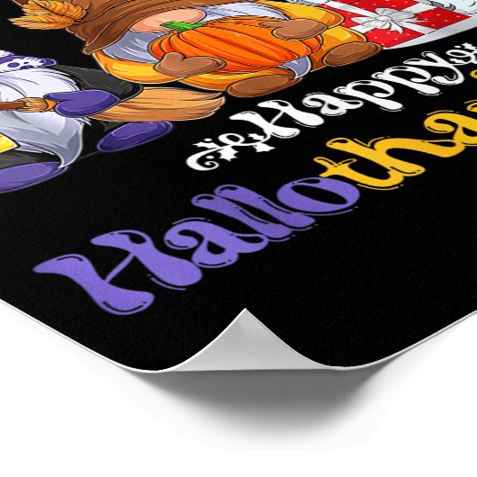 Poster Joyeux Hallothanksmas Gnomes Lover Halloween Joyeu (Coin)