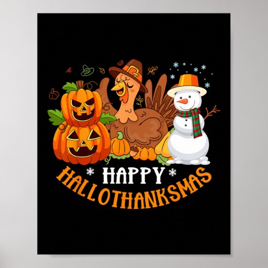 Poster Joyeux Hallothanksmas Halloween Thanksgiving Chris (Devant)