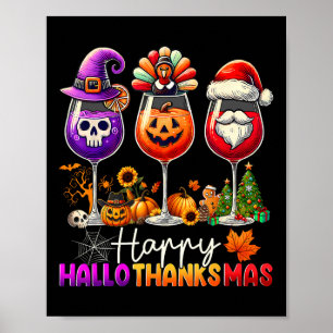 Poster Joyeux Hallothanksmas Halloween Thanksgiving Chris