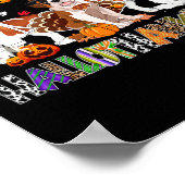 Poster Joyeux Hallothanksmas Saint Bernard Chien Hallowee (Coin)