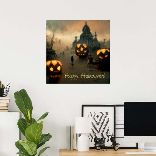 Poster Joyeux Halloween (Bureau à domicile)