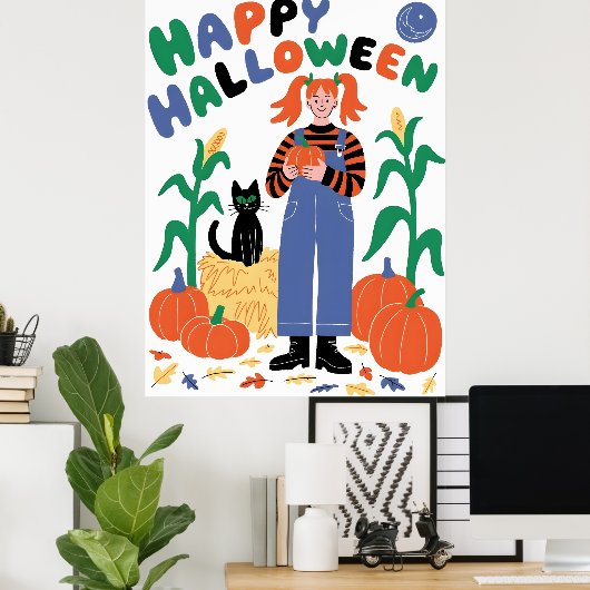 Poster Joyeux Halloween (Bureau à domicile)