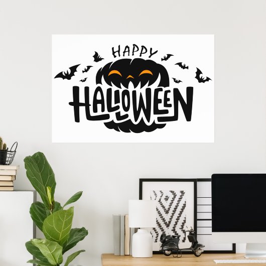Poster Joyeux Halloween (Bureau à domicile)