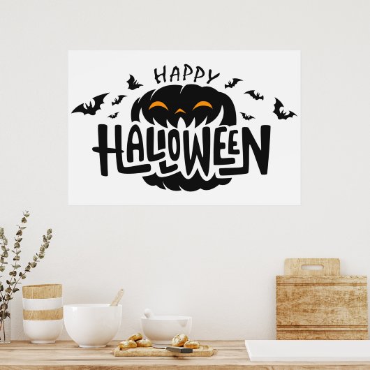 Poster Joyeux Halloween (Cuisine)