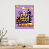 Poster Joyeux Halloween C'est la saison effrayante de cél (Cuisine)