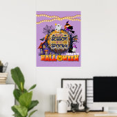 Poster Joyeux Halloween C'est la saison effrayante de cél (Bureau à domicile)
