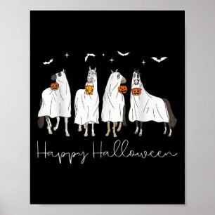 Poster Joyeux Halloween Cheval Fantôme 2025