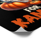 Poster Joyeux Halloween comme maman avec Citrouille sculp (Coin)