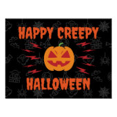 Poster Joyeux Halloween déplaisant (Devant)