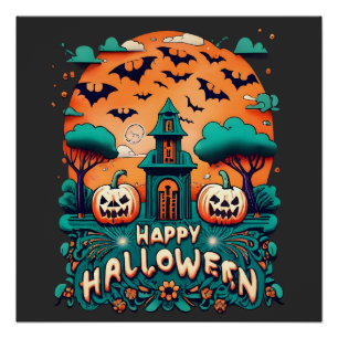 Poster Joyeux Halloween   Halloween Éffrayant