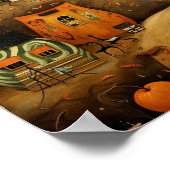 Poster Joyeux Halloween illustration colorée (Coin)