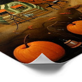 Poster Joyeux Halloween illustration colorée (Coin)
