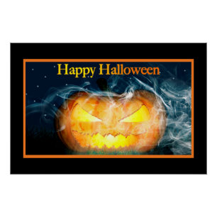 Poster Joyeux Halloween Jack-o-lanterne