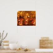 Poster Joyeux Halloween Jack O Lanterns (Cuisine)