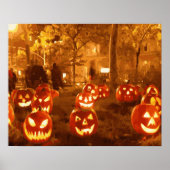 Poster Joyeux Halloween Jack O Lanterns (Devant)