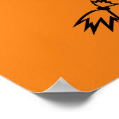 Poster Joyeux Halloween noir et orange épouvantable (Coin)