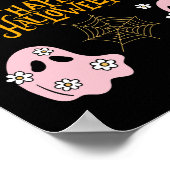 Poster Joyeux Halloween Pink Ghosts Wall Art (Coin)