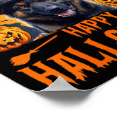 Poster Joyeux Halloween pour femmes Chien 1 (Coin)