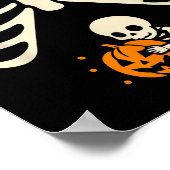 Poster Joyeux Halloween Pregnant Baby Skeleton Mer Éffray (Coin)