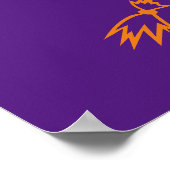 Poster Joyeux Halloween violet orange éffrayant (Coin)
