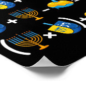 Poster Joyeux Hanukkah 67 Meme Prof de Maths Menorah Drei (Coin)
