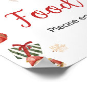 Poster Joyeux hiver Petite nourriture Baby shower de Noël (Coin)