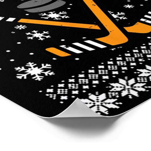 Poster Joyeux Hockeydays Noël moche Noël Noël Noël Noël H (Coin)