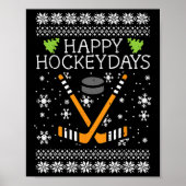 Poster Joyeux Hockeydays Noël moche Noël Noël Noël Noël H (Devant)