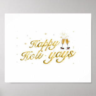 Poster Joyeux Holi-Yays ! Design de fête