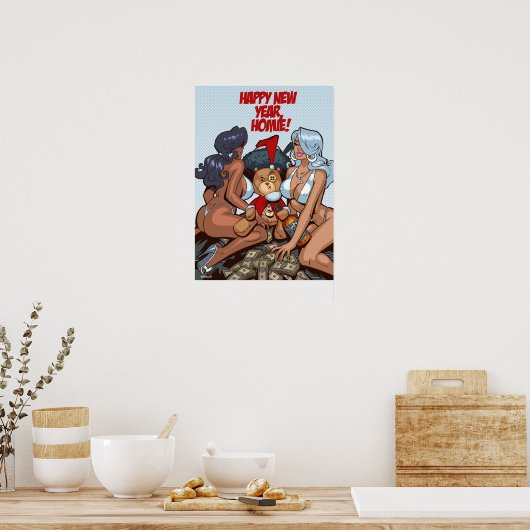 Poster Joyeux Homie du Nouvel An ! (Cuisine)