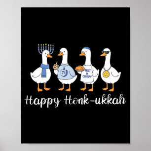 Poster Joyeux Honk-ukkah Hanukkah Oie Folle Femmes Hommes
