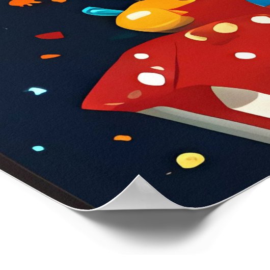 Poster Joyeux Invitation d'anniversaire (Coin)