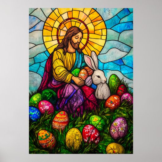 Poster Joyeux Jésus-Christ de Pâques (Devant)