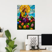 Poster Joyeux Jésus-Christ de Pâques (Bureau à domicile)