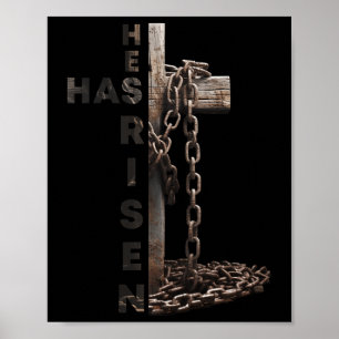 Poster Joyeux Jésus de Pâques Il a ressuscité Christie re