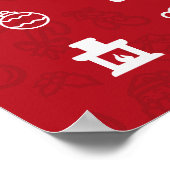 Poster Joyeux jeu d'icônes populaires de Noël (Coin)