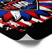 Poster Joyeux Jour commémoratif Soleil Fleur Leopard Usa (Coin)