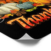 Poster Joyeux Jour d'Action de grâce Automne Automne Mapl (Coin)