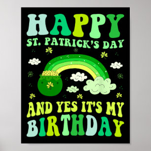 Poster Joyeux Jour de la Saint Patrick Anniversaire Saint