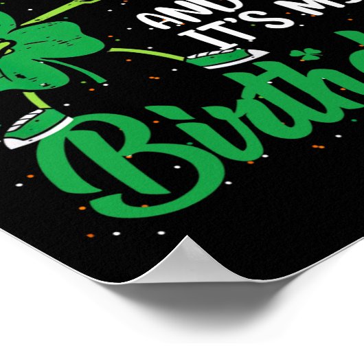 Poster Joyeux Jour de la Saint Patrick Shamrock de fête d (Coin)