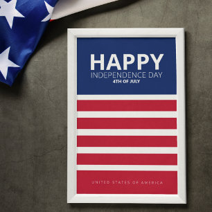 Poster Joyeux Jour de l'Indépendance 14 juillet