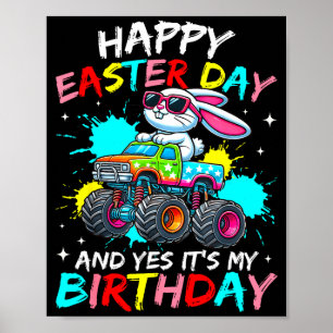 Poster Joyeux jour de Pâques et oui c'est mon camion d'an