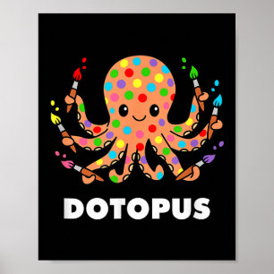 Poster Joyeux Jour Dot Octopus Dotopus Funny Pun Animal