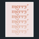 Poster Joyeux Joyeux Fade rose Vintage Police rétro<br><div class="desc">Joyeux Joyeux Fade rose Vintage Police rétro</div>