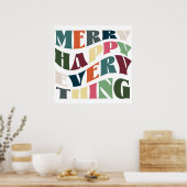 Poster Joyeux Joyeux Tout Super Noël de vacances (Cuisine)