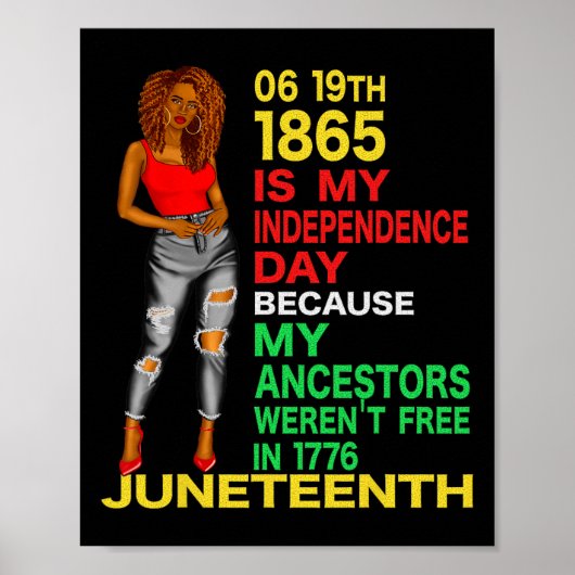 Poster Joyeux JunetDix Est Ma Fête De L'Indépendance Libr (Devant)