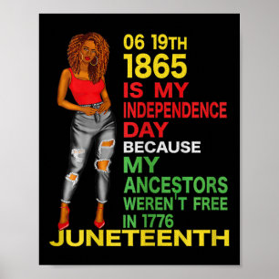 Poster Joyeux JunetDix Est Ma Fête De L'Indépendance Libr