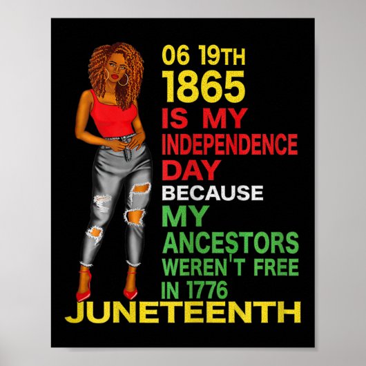Poster Joyeux JunetDix Est Ma Fête De L'Indépendance Libr (Devant)