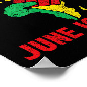 Poster Joyeux Junetdix Mois de l'histoire des Noirs Juin  (Coin)