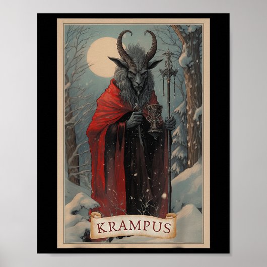 Poster Joyeux Krampus Horreur Noël Doux moche mal P (Devant)